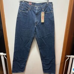 Levis 550 Relaxed Fit Tapered Leg Jeans Mens 36x36 Dark Wash Indigo NEW